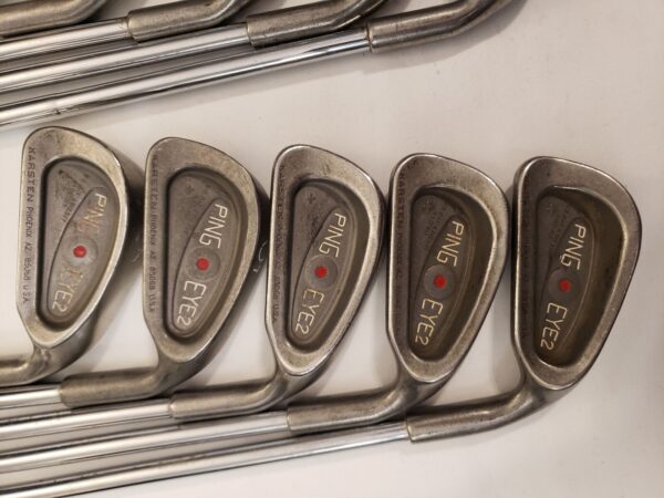 Used Ping Eye 2 + Iron Set (2-PW, SW) 10 Irons - Red Dot - KT-M Stiff - RH - Image 3