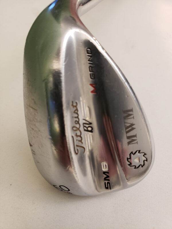 Used Titleist Vokey SM6 - 60* Lob Wedge - 08* B - M Grind - Tour Chrome - RH - Image 2