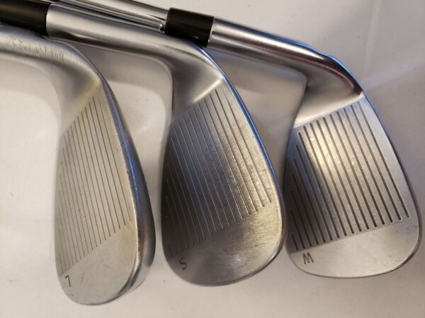 Used Ping G410 Iron Set (7-PW, SW, LW) 6 Irons - Black - AWT 2.0 - Stiff - RH - Image 6