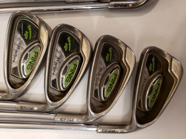 Used Ping Rapture V2 Iron Set (6-PW, UW, SW) 7 Club - White - AWT Reg +1" - RH - Image 3
