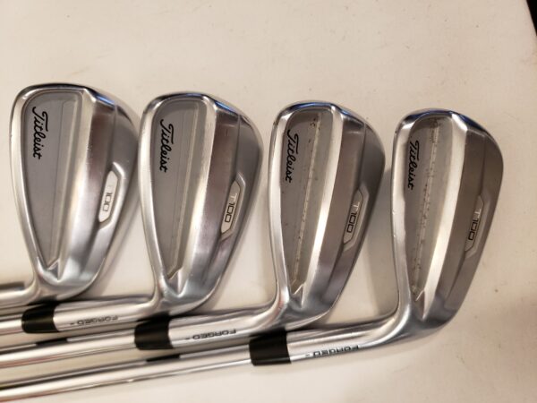 Used Titleist T100 2021 Iron Set (5-PW) 6 Irons - TT AMT White Stiff - RH - Image 4